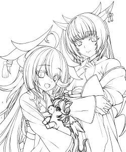 2026年賀絵エデン＆ファフネル　表情差分修正ラフ